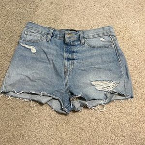 Jean shorts girlfriend high rise fit